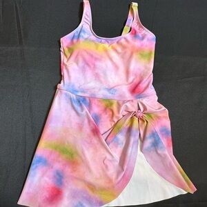 Vibrant Tie-Dye Dress with Knot Detail